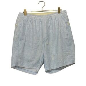 Bird Dogs Mens  Shorts Size‎ L Light Blue Geometric Pattern Athletic Lined